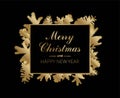 Merry Christmas and Happy new year Everyone, Vintage Background With Typography and Elements Royalty Free Stock Photo