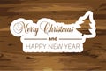 Merry Christmas and Happy new year Everyone, Vintage Background With Typography and Elements Royalty Free Stock Photo