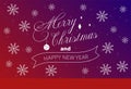 Merry Christmas and Happy new year Everyone, Vintage Background With Typography and Elements Royalty Free Stock Photo