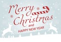 Merry Christmas and Happy new year Everyone, Vintage Background With Typography and Elements Royalty Free Stock Photo