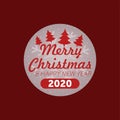 Merry Christmas and Happy new year Everyone, Vintage Background With Typography and Elements Royalty Free Stock Photo