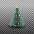 Merry Christmas. Happy New Year. Festive Christmas Design template with pine tree branches, garland, jingle bell, holly berry for Royalty Free Stock Photo