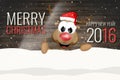 Merry Christmas Happy New Year 2016 Royalty Free Stock Photo