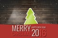 Merry Christmas Happy New Year 2016 Royalty Free Stock Photo