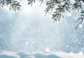 Merry christmas and happy new year greeting background with copy-space.Beautiful winter landscape with snow covered trees Royalty Free Stock Photo
