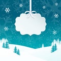 2018 Merry Christmas and Happy New Year greeting card background with snowflakes. Winter scene landscape background. Royalty Free Stock Photo