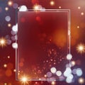 Merry Christmas and happy new year 2022 greeting card with bokeh lights and stars Royalty Free Stock Photo