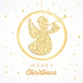 Merry Christmas, A Happy New Year greeting card