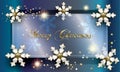 Merry Christmas lettering greeting card Royalty Free Stock Photo