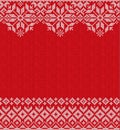 Merry Christmas Happy New Year greeting card frame knitted pattern