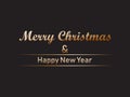 Merry Christmas and happy new year greeting card