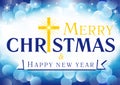 Merry Christmas, A Happy New Year greeting card Royalty Free Stock Photo