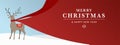 Merry Christmas and Happy New Year greeting card, invitation. Festive winter vector background for web banner, print Royalty Free Stock Photo