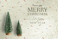 Merry Christmas and Happy New Year greeting card mockup Royalty Free Stock Photo