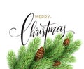 Merry Christmas and Happy New Year 2017 greeting card, vector illustration. Royalty Free Stock Photo