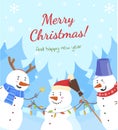 Merry Christmas and Happy New Year greeting card vector illustration festive winter holiday postcard Royalty Free Stock Photo