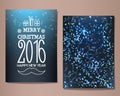 Merry Christmas 2016 and Happy New Year greeting card. Vector illustration. Royalty Free Stock Photo