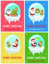 Merry Christmas and Happy New Year Greeting Cards Royalty Free Stock Photo