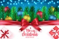 Merry Christmas and Happy New Year Greeting Typography Creative Banner