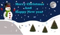 Merry Christmas and happy new year greetings card or wallpaper. Royalty Free Stock Photo