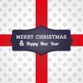 Merry Christmas and Happy New Year. Happy holidays. Gift tag . Christmas background inspiration. Vector illustration, flat design Royalty Free Stock Photo