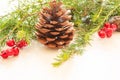 Merry Christmas and Happy New Year, Holidays greeting card background. Selective focus Royalty Free Stock Photo