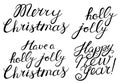 Merry, Christmas, Happy New Year, holly jolly celebration quote