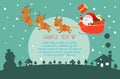 Merry Christmas, Happy new year, Merry Christmas design with wide copy space, Santa Claus Royalty Free Stock Photo