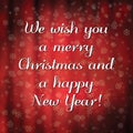 Merry Christmas and happy New Year message