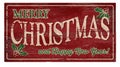 Merry Christmas And Happy New Year Wood Plaque
