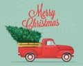 Merry Christmas and Happy New Year Postcard or Poster or Flyer template. Vintage styled vector illustration.