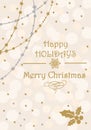 Merry Christmas and happy New year postcards. Royalty Free Stock Photo