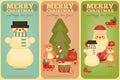 Merry Christmas and Happy New Year Posters Set