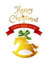 Merry Christmas and Happy New Year`s Card Royalty Free Stock Photo