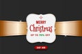 Merry Christmas and Happy New Year sale banner. For posters, banners, sales and other winter events. Vector illustration EPS10 Royalty Free Stock Photo