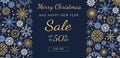 Merry Christmas and Happy New Year SALE banner template Royalty Free Stock Photo