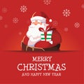 Merry Christmas and Happy New Year Santa Claus