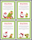 Merry Christmas Santa, Helper Vector Illustration Royalty Free Stock Photo