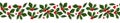 Holly Christmas decorative border Royalty Free Stock Photo