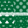 Merry Christmas and Happy New Year Seamless Pattern Vector Set Royalty Free Stock Photo