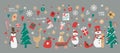 Merry Christmas and Happy New Year Set of elements and decor Royalty Free Stock Photo
