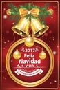 Merry Christmas and Happy New Year 2017 in Spanish language