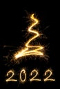 Merry Christmas. Sparkling firework background
