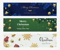 Merry Christmas and Happy New Year special offer banner set Royalty Free Stock Photo