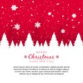 Merry Christmas and Happy New Year Template on Red Background Royalty Free Stock Photo