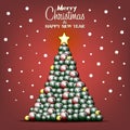 Christmas tree made of billiard balls Royalty Free Stock Photo