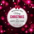 Merry Christmas and Happy New Year typographical