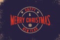 Merry Christmas and Happy New Year Typography. Vector logo, emblem, text design. Usable for banners, greeting cards, gifts etc. Royalty Free Stock Photo