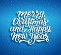 Merry Christmas and Happy New Year vector card Royalty Free Stock Photo