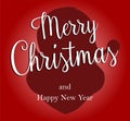 Merry Christmas and Happy New Year vector text Calligraphic Lettering design card. Creative typography for Holiday Royalty Free Stock Photo